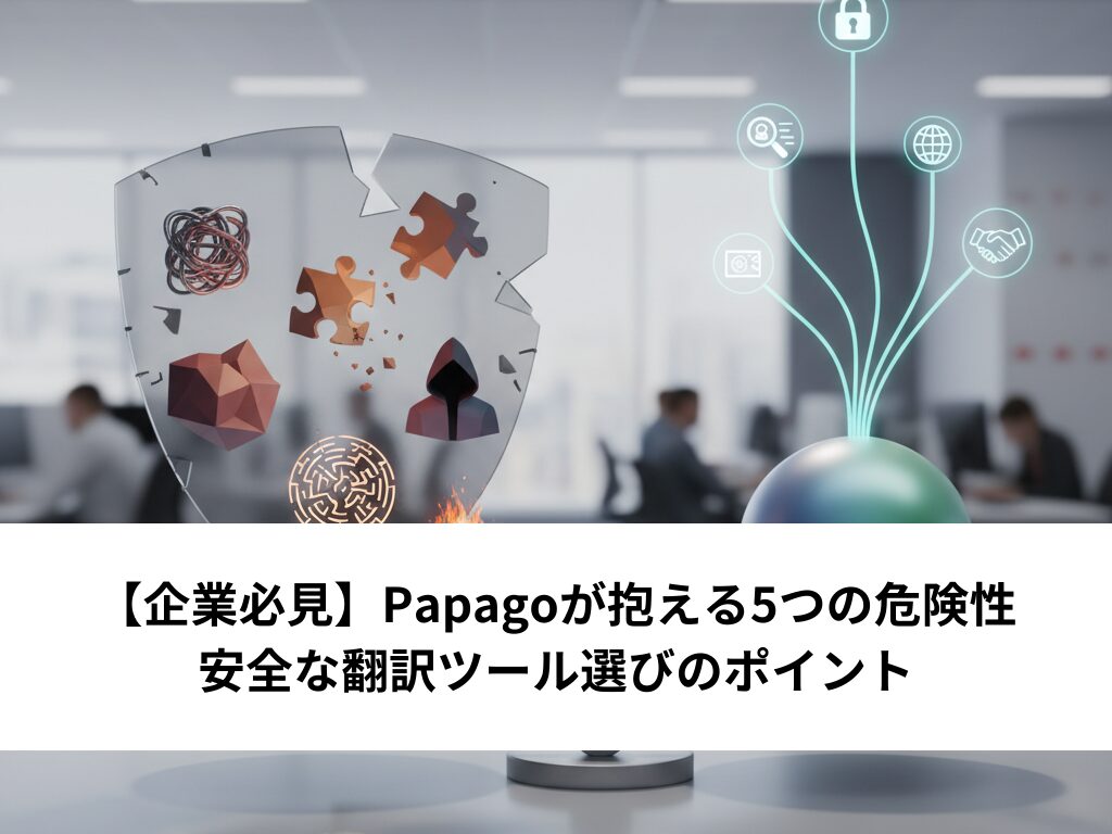 【企業必見】Papagoが抱える5つの危険性｜安全な翻訳ツール選びのポイント