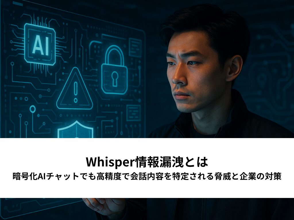 Whisper情報漏洩とは｜暗号化AIチャットでも高精度で会話内容を特定される脅威と企業の対策