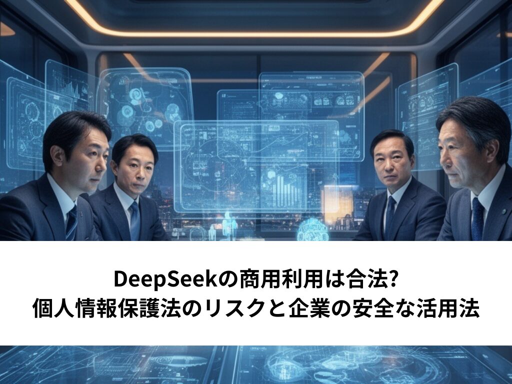 DeepSeekの商用利用は合法?個人情報保護法のリスクと企業の安全な活用法