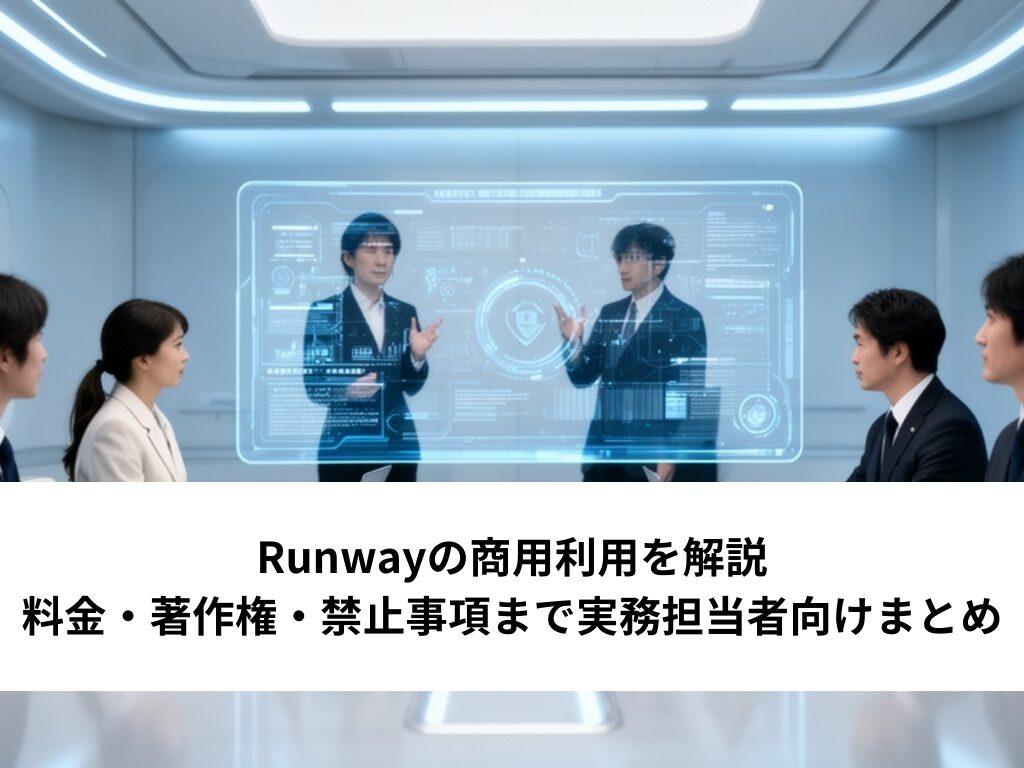 Runwayの商用利用を解説｜料金・著作権・禁止事項まで実務担当者向けまとめ