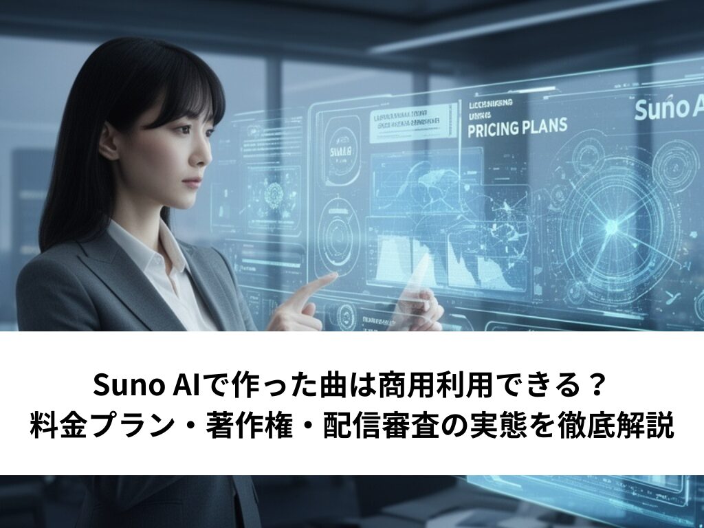 Suno AIで作った曲は商用利用できる？料金プラン・著作権・配信審査の実態を徹底解説