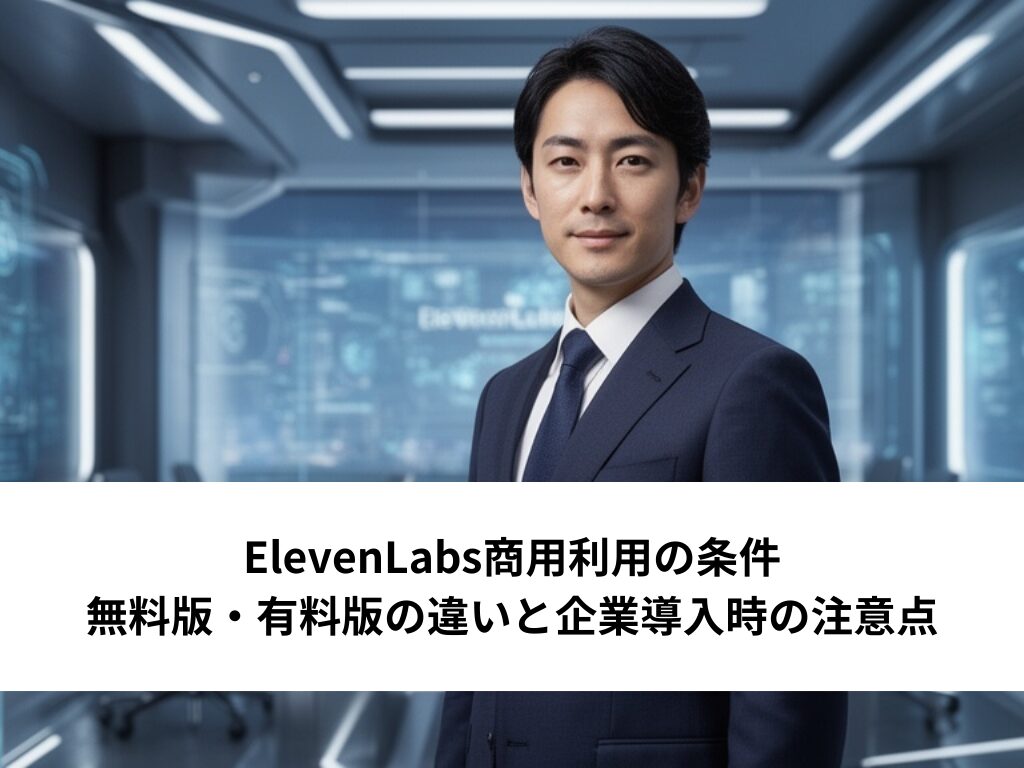 ElevenLabs商用利用の条件｜無料版・有料版の違いと企業導入時の注意点
