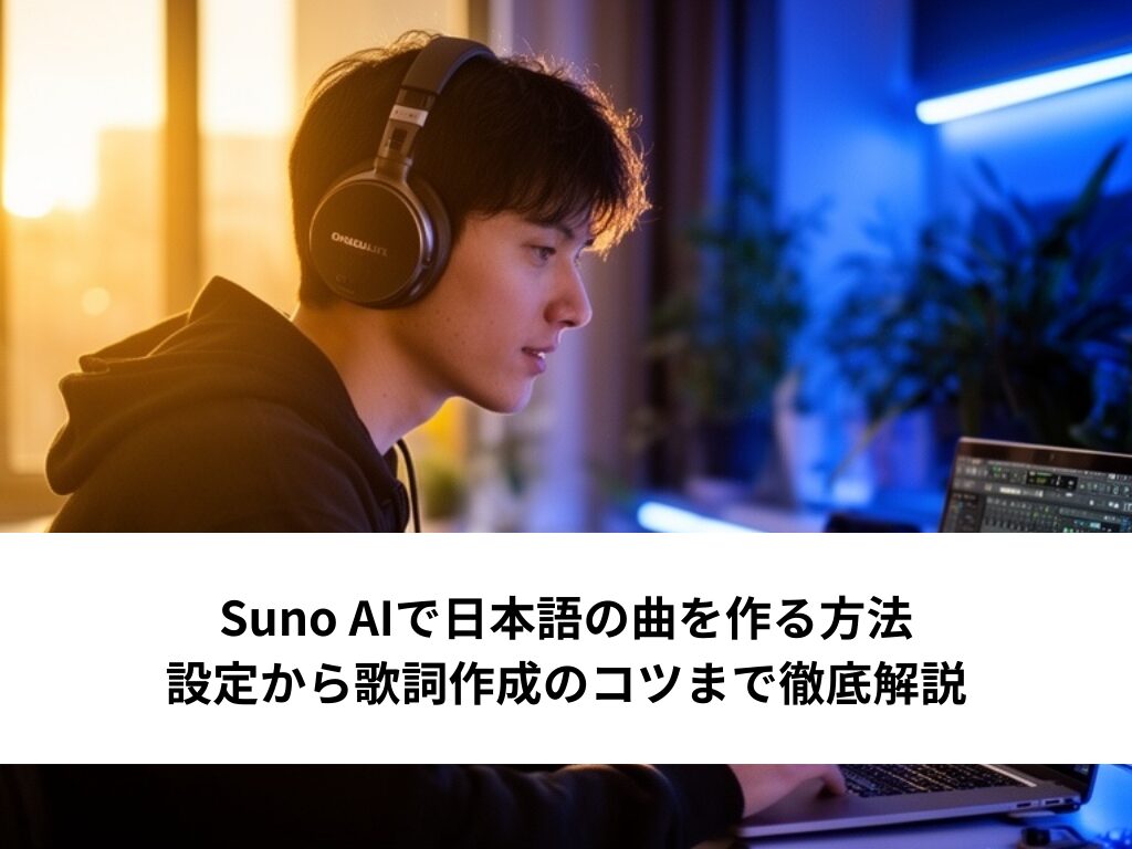 Suno AIで日本語の曲を作る方法｜設定から歌詞作成のコツまで徹底解説