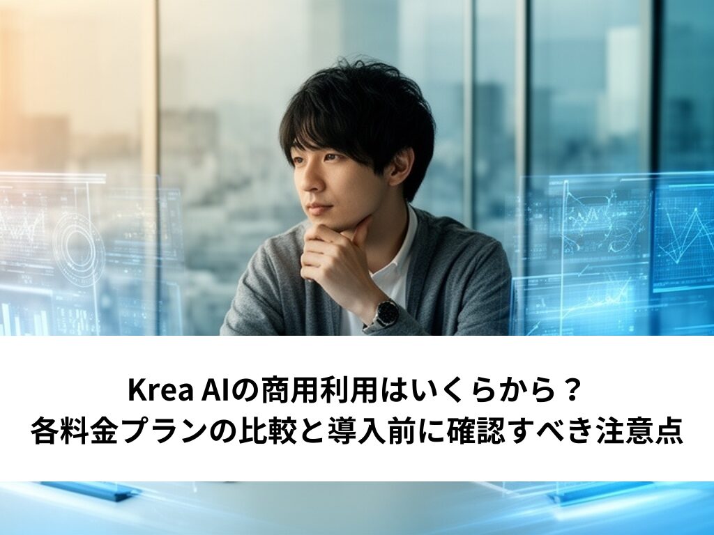 Krea AIの商用利用はいくらから？各料金プランの比較と導入前に確認すべき注意点